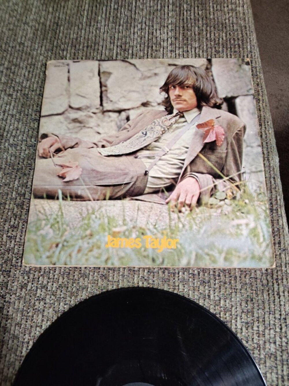 James Taylor Vinyl LP Folk Rock James Taylor Apple Records 1968 12" 33 RPM Black